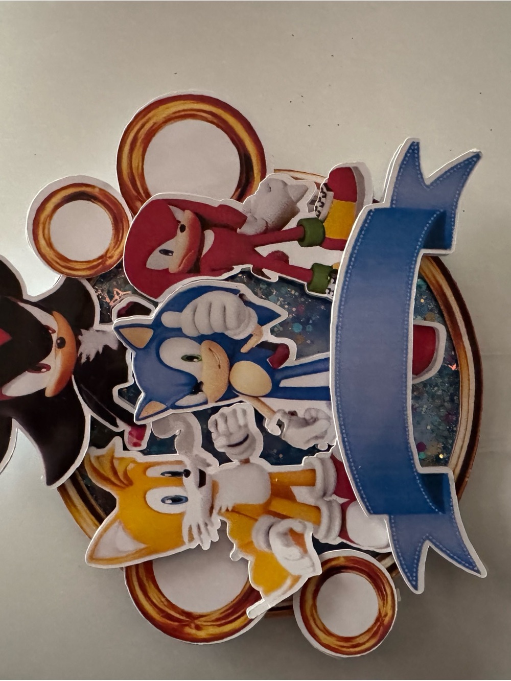 Sonic Themed Party Centerpiece - Blue, Yellow, Red